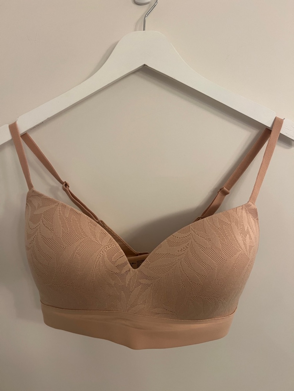 Soma Blush Nude Lace-Pattern Wireless Bra